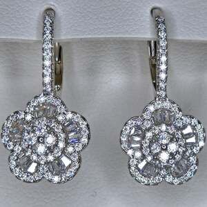 Giorgio di Vicenza Floral Drop Earrings Fine Silver Plated